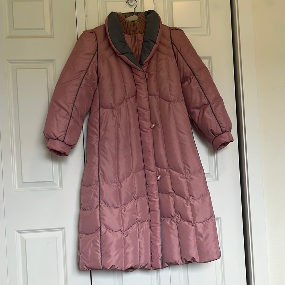 Sno Down Pink Trench Down Coat Size Medium